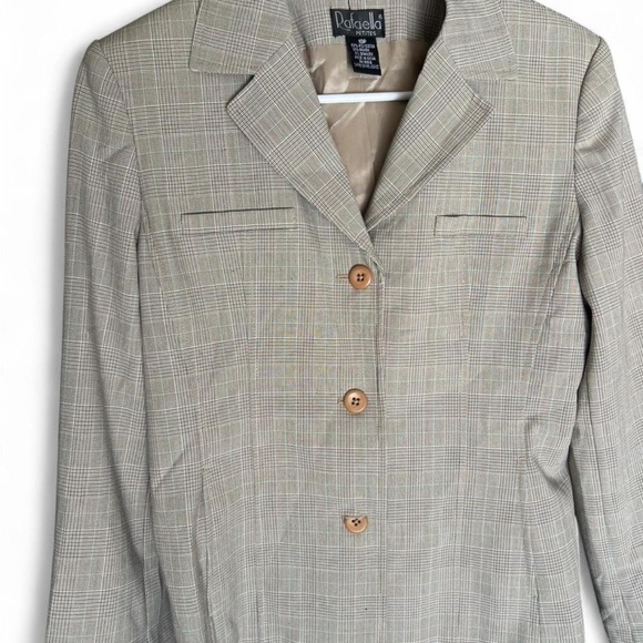 Rafaella Beige Plaid Women's Blazer - Picture 2 of 5